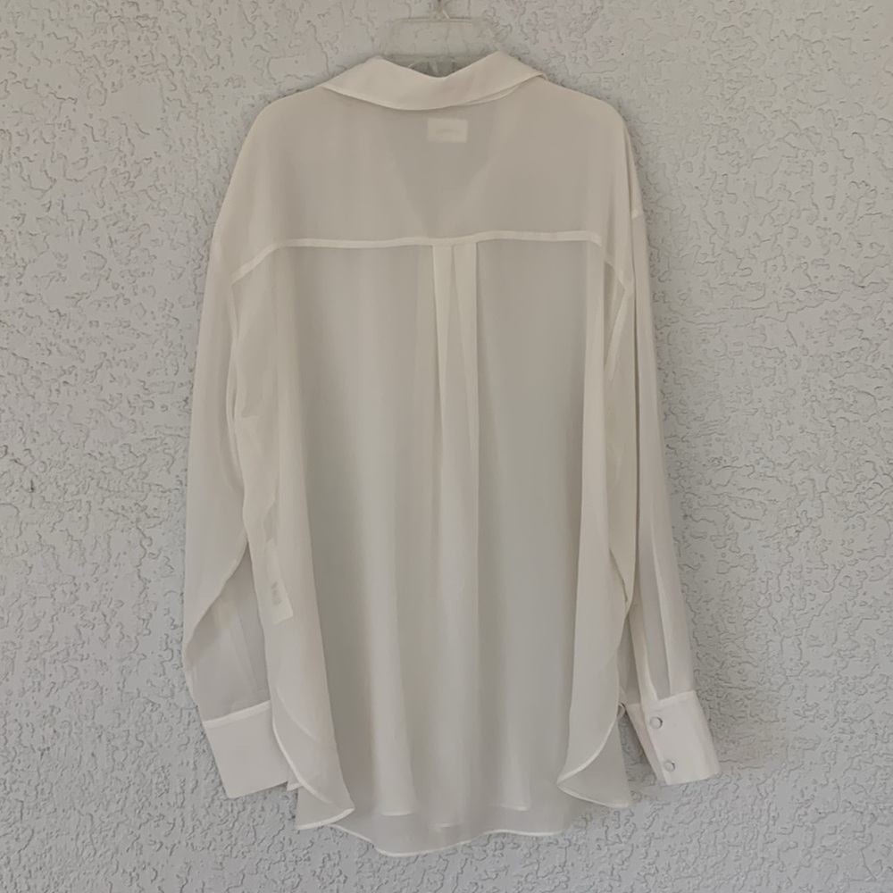 Wilfred Elegant White Ruffled Blouse size S - Picture 3 of 12
